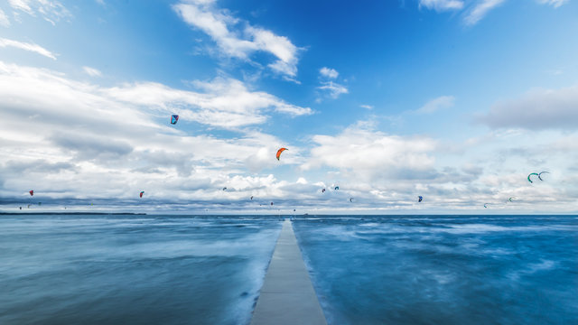Kite surfing
