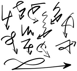 Set of graffiti arrows