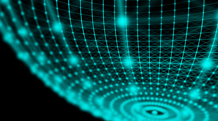 Futuristic technology cyber sphere
 connection world network, computer, fiber virtual optic cables, fibre connection, telecomunications concept background, digitally generated image.