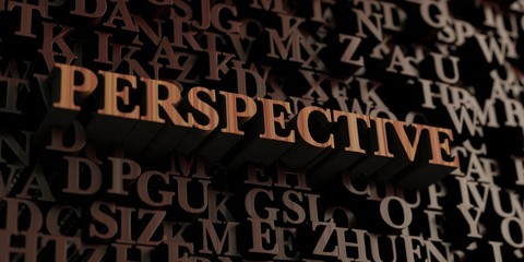 Perspective - Wooden 3D rendered letters/message.  Can be used for an online banner ad or a print postcard.