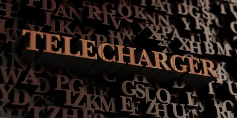 Telecharger - Wooden 3D rendered letters/message.  Can be used for an online banner ad or a print postcard.