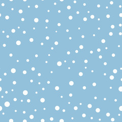 Seamless pattern with snowflake. Winter season background with snowfall. Christmas and New Year holiday print