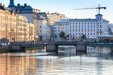 Gothenburg in the moring sun. Sweden - obrazy, fototapety, plakaty