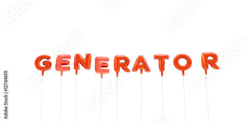 Generator Word Made From Red Foil Balloons 3d Rendered Can Be