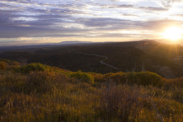 Fototapeta na wymiar Sunset view of Mesa Verde National Park, Colorado, USA