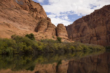 Fototapeta na wymiar Rafting down the Colorado River, Page, Arizona, USA