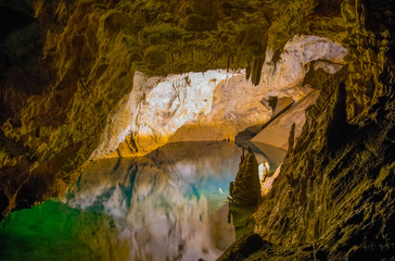 Fototapeta Vrelo cave near to the matka lake in macedonia. obraz