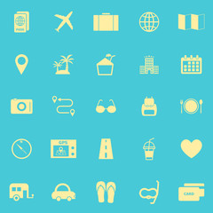 Trip color icons on blue background