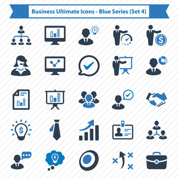 Business Ultimate Icons - Blue Series (Set 4)