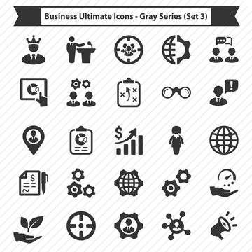 Business Ultimate Icons - Gray Series (Set 3)