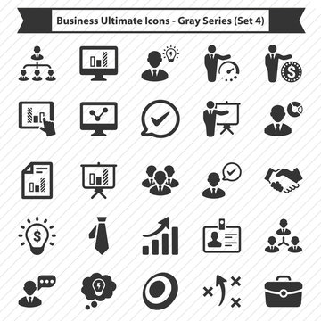Business Ultimate Icons - Gray Series (Set 4)