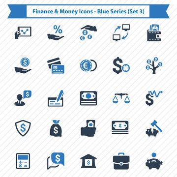 Finance & Money Icons - Blue Series (Set 3)