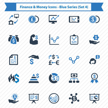 Finance & Money Icons - Blue Series (Set 4)