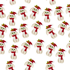 cute rabbit with scarf