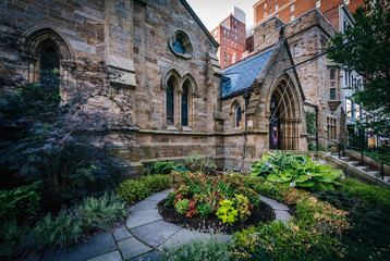 Fototapeta na wymiar Emmanuel Episcopal Church, in Back Bay, Boston, Massachusetts.