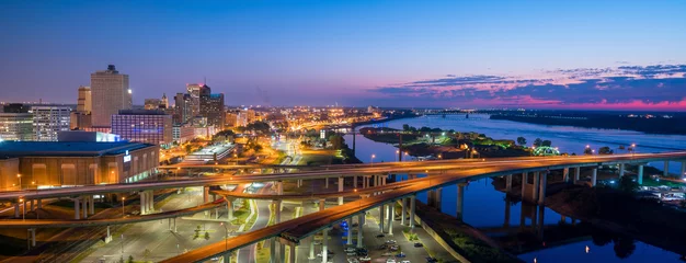 Wandaufkleber Luftaufnahme der Innenstadt von Memphis © f11photo