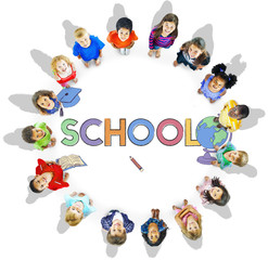 School Academic Learning Kids Graphic Concept