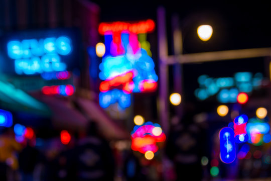 Blur Shot Of Beale Street