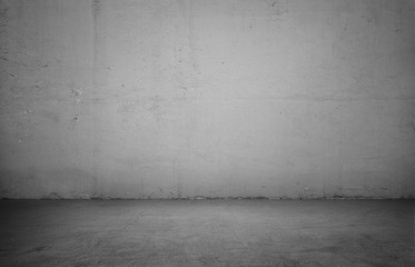 Empty interior for design, white concrete wall and black wooden floor.