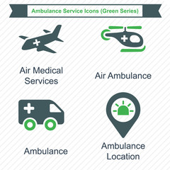 Ambulance Service Icons (Green Series)