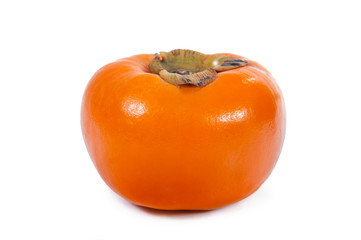 Persimmon on white background with clipping path