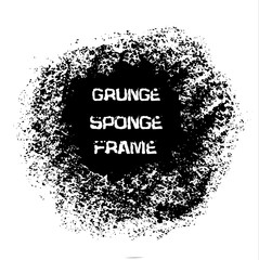 Grunge white sponge frame. Textured vector background.