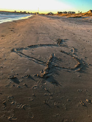 Obraz premium Heart in the Sand