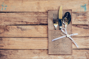 christmas table place setting and silverware, snowflakes on tabl