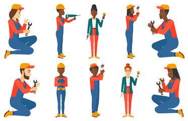 Vector set of constructors and builders characters