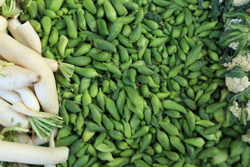 fresh vegetables selling at the street shop