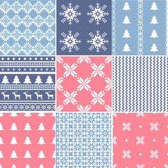 Set of  Christmas patterns