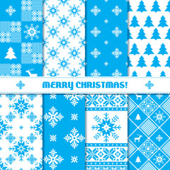 Set of  knitted Christmas patterns