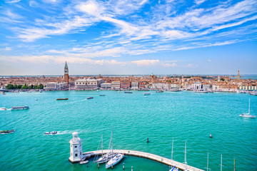 Obraz premium Venice panoramic aerial view, Piazza San Marco Italy