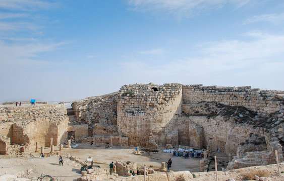 Ruins of Herodium or Herodion, the fortress of Herod, the Great,