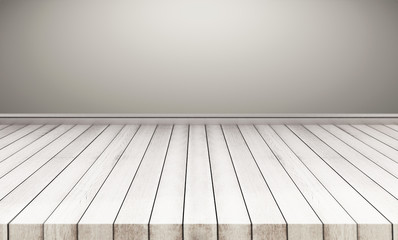 Wood floor with gray wall. interior empty space background