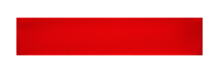 Red satin ribbon isolated on white