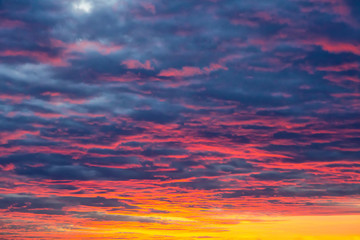 Contrast the sky blood red sunset natural phenomenon black clouds