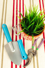 composition of garden tools