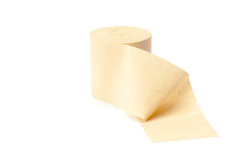 toilet paper isolated on white background