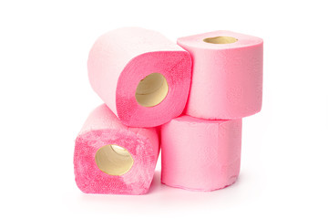 toilet paper isolated on white background