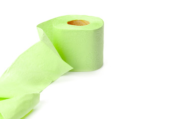 toilet paper isolated on white background