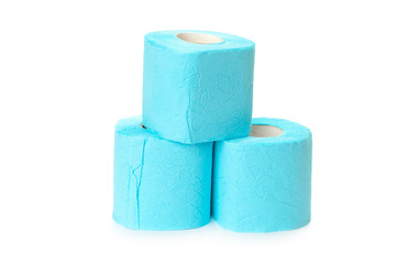 toilet paper isolated on white background