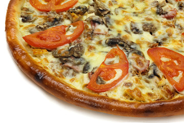 fresh italian classic original pizza isolated on white 