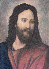 image of Jesus Christ, original oil painting on canvas