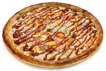 fresh italian classic original pizza isolated on white 