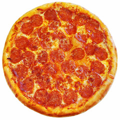 fresh italian classic original pizza isolated on white 