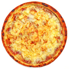 fresh italian classic original pizza isolated on white 