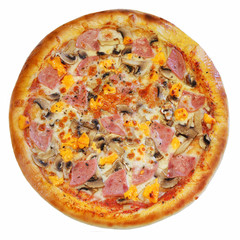 fresh italian classic original pizza isolated on white 