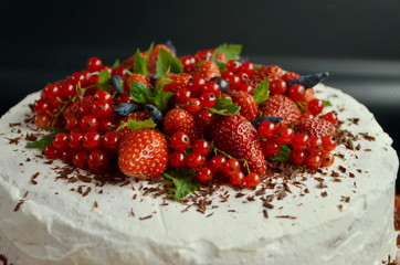 Awesome assorted berry cake top decor