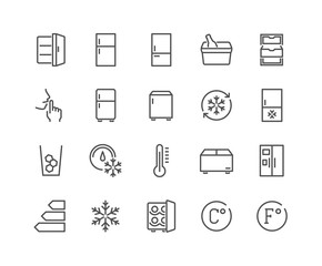 Line Fridge Icons